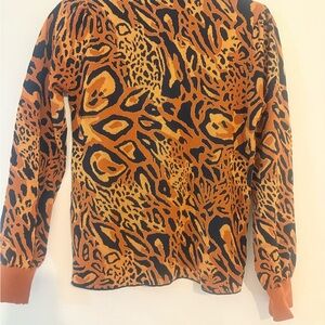 Uterque Animal Print Knit Top